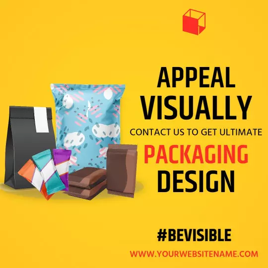 Colorful Packaging Design Services for Business Promotion Ad Template