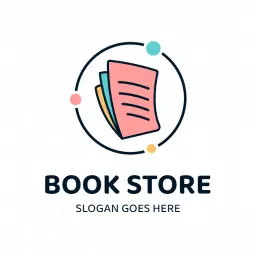 Colorful Pages Representing a Vibrant Book Store Logo Template