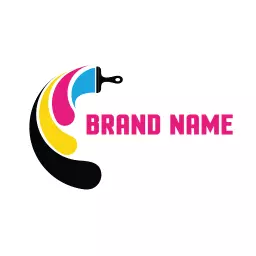 Colorful Paint Swirl Representing Creative Art Logo Template