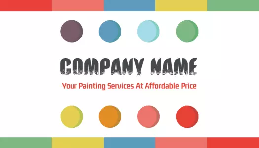 Colorful Painter Tools Creative Business Card Template