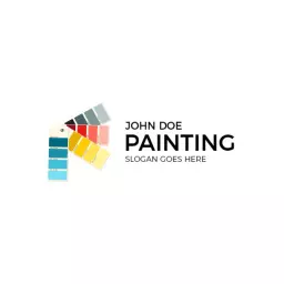 Colorful Palette Selection for Professional Painting Logo Template