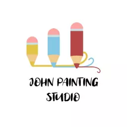 Colorful Pencils Representing Creative Painting Studio Logo Template
