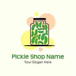 Colorful Pickle Jar Design Celebrating Freshness in Pickle Logo Template