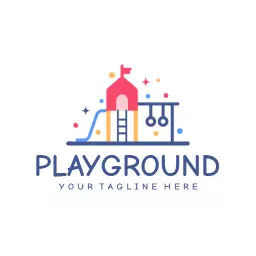 Colorful Play Structure Inviting Fun for Kids Logo Template