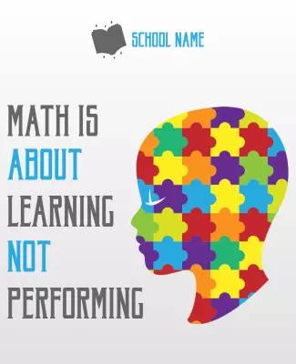 Colorful Puzzle Pattern Educational Math Learning Poster Template
