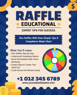 Colorful Raffle Educational Event Flyer Template
