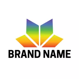 Colorful Rainbow Design Celebrating LGBT Community Logo Template