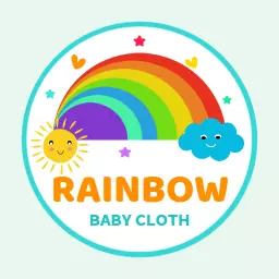 Colorful Rainbow Design for Cheerful Baby Clothing Logo Template