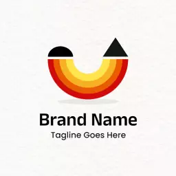 Colorful Rainbow Design Illustrating Artistic Drawing Logo Template