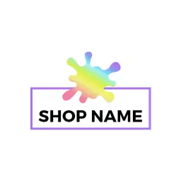 Colorful Rainbow Splash Perfect for Fun Slime Shop Logo Template