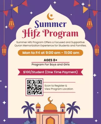 Colorful Ramadan Themed Summer Hifz Program Poster Template