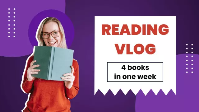 Colorful Reading Challenge Vlog YouTube Thumbnail Template