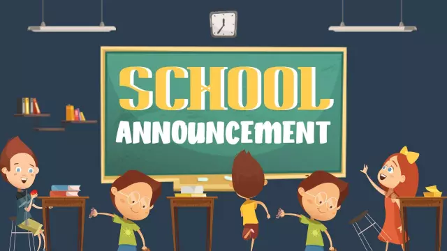 Colorful School Announcement Kids Classroom Trending YouTube Thumbnail Template