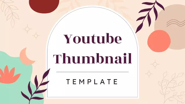 Colorful Shapes Floral Design Abstract YouTube Thumbnail Template