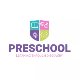 Colorful Shield Design Emphasizing Preschool Education Logo Template