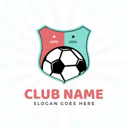 Colorful Shield Design for Exciting Soccer Club Logo Template