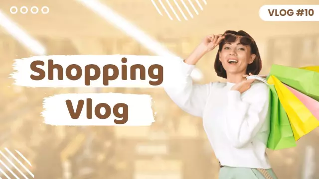 Colorful Shopping Experience VLog YouTube Thumbnail Template