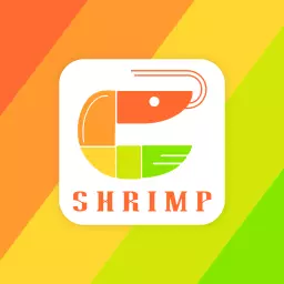 Colorful Shrimp Design Showcasing Seafood Freshness Logo Template