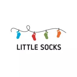 Colorful Sock Designs Hanging Cheerfully for Kids Socks Logo Template