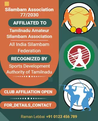 Colorful Sports Silambam Association Membership Information Poster Template