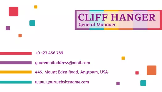 Colorful Square Patterned Painter Business Card Template