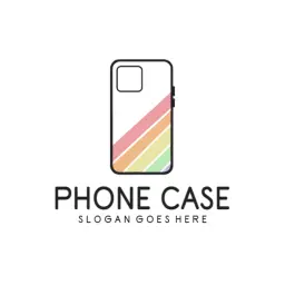 Colorful Stripe Design Showcasing Modern Phone Case Logo Template