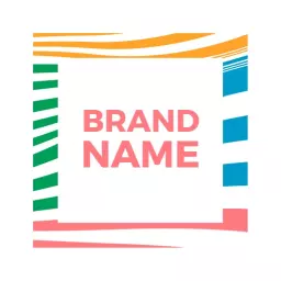Colorful Stripes and Modern Text Create a Business Logo Template
