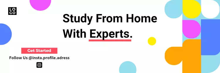 Colorful Study From Home Program with Experts Twitter Banner Template
