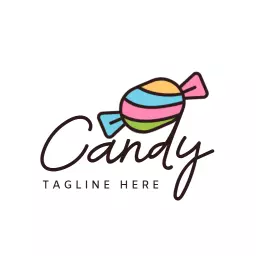 Colorful Swirl Candy Design Ideal for Sweet Treats Logo Template