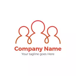 Colorful Team Silhouettes Showcasing Collaboration Spirit Logo Template