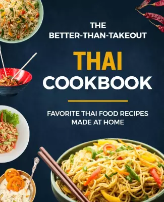 Colorful Thai Cuisine Cookbook Featuring Delicious Dishes Poster Template