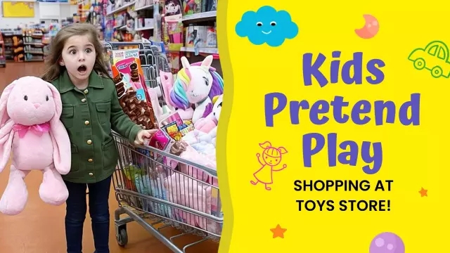 Colorful Toy Shopping Adventure Kids YouTube Thumbnail Template