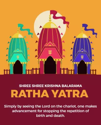 Colorful Traditional Ratha Yatra Festival Poster Template