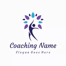 Colorful Tree Symbolizing Growth in Coaching Services Logo Template