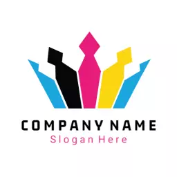 Colorful Triangular Design Representing Creative Art Logo Template