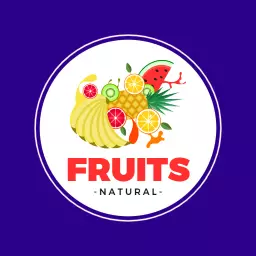 Colorful Tropical Fruits Arrangement For Fresh Fruit Logo Template