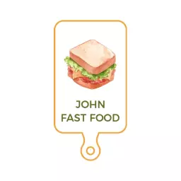 Colorful Watercolor Sandwich Design for Fast Food Logo Template