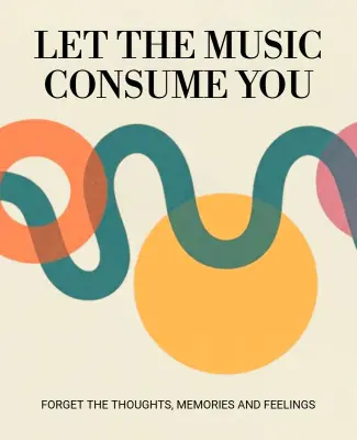 Colorful Wave Music Poster Template