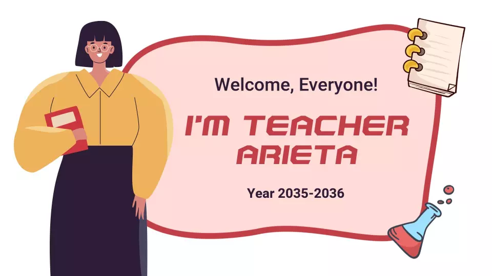 Colorful Welcoming Teacher Introduction Education Presentation Template