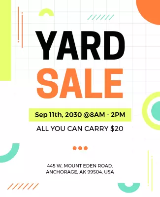 Colorful Yard Sale Event Flyer Template