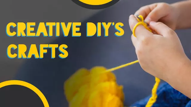 Colorful Yarn Creative DIY Crafts YouTube Thumbnail Template
