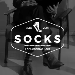 Comfortable and Stylish Socks Designed for Sensitive Feet Logo Template