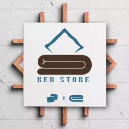 Comfortable Brown Bed Design for Your Home Decor Logo Template