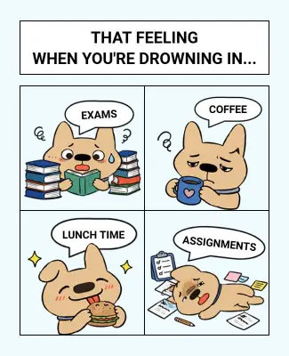 Comical Schoolwork and Relaxation Meme Poster Template