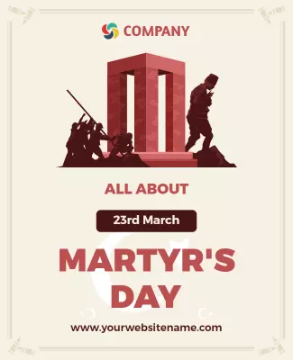 Commemorative Martyr's Day Celebration Poster Template