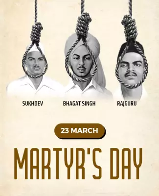 Commemorative Vintage Martyr's Day Tribute Poster Template