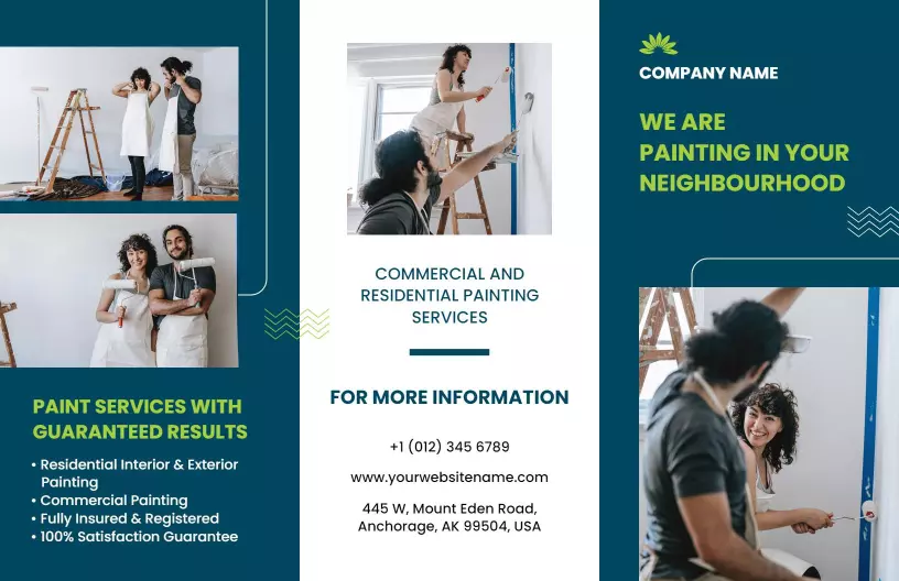 Commercial and Residential Painting Services Brochure Template