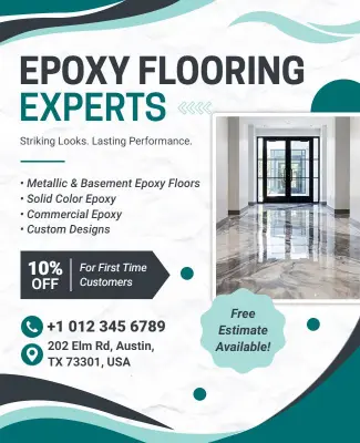 Commercial Epoxy Flooring Offers Flyer Template