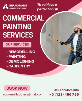 Commercial Painting and Remodeling Services Flyer Template