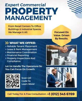 Commercial Property Management Services Flyer Template